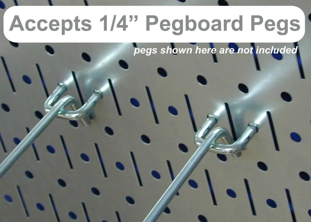 4 ft Metal Pegboard Basic Tool Organizer Kit - Metallic Toolboard & Hooks