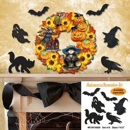 Halloween Holiday Door Wreath by G. DeBrekht - Thanksgiving Halloween Decor - 8185317H