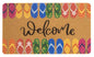 Welcome Mats for Front Door, Indoor, Outdoor, Entryway, Faux-Coir Funny Beach Do