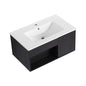 Wall Mounted Floating Bathroom Vanity With Open Shelf & Soft Close Door