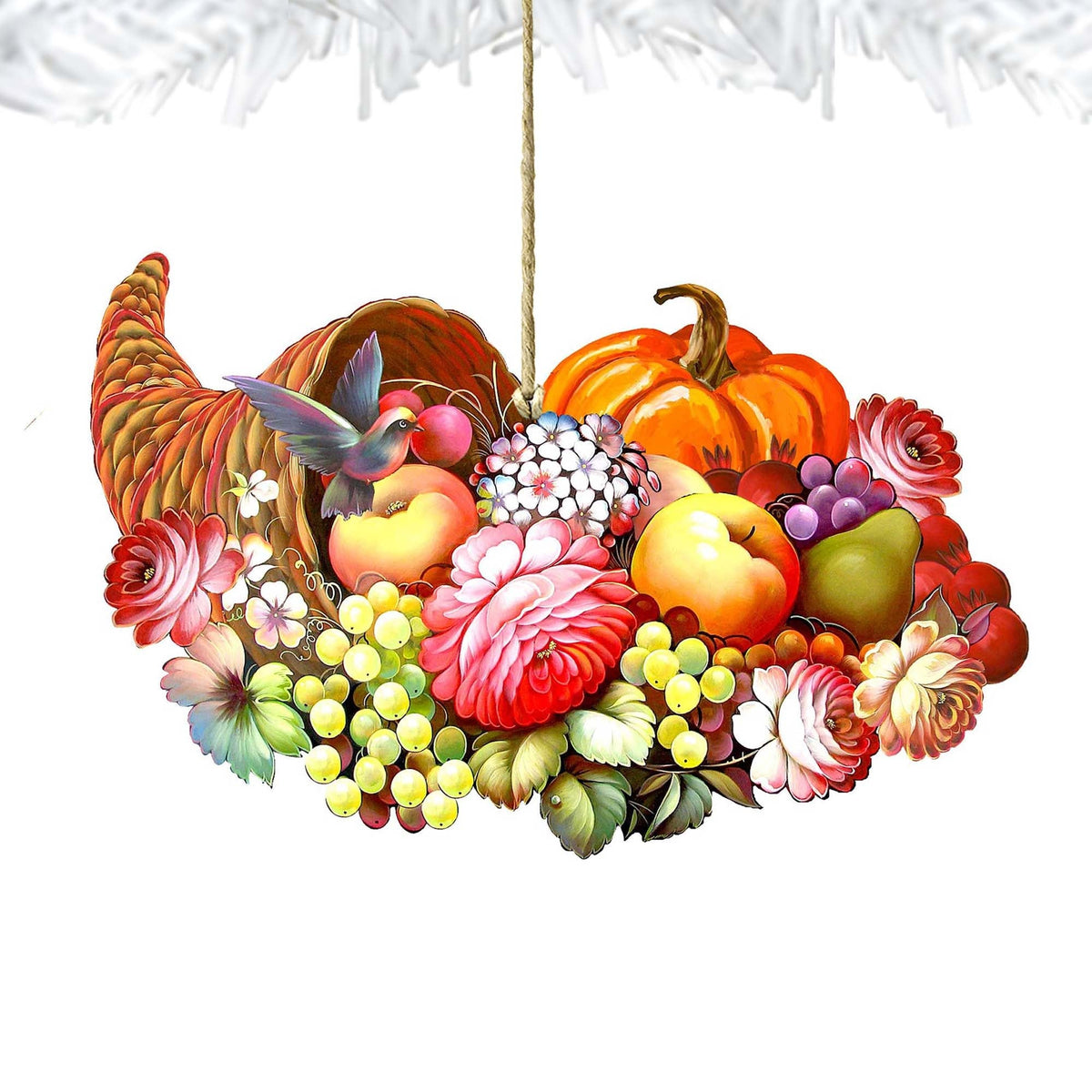 Cornucopia Wooden Ornaments Fall by G. DeBrekht - Thanksgiving Halloween Decor - 8158907