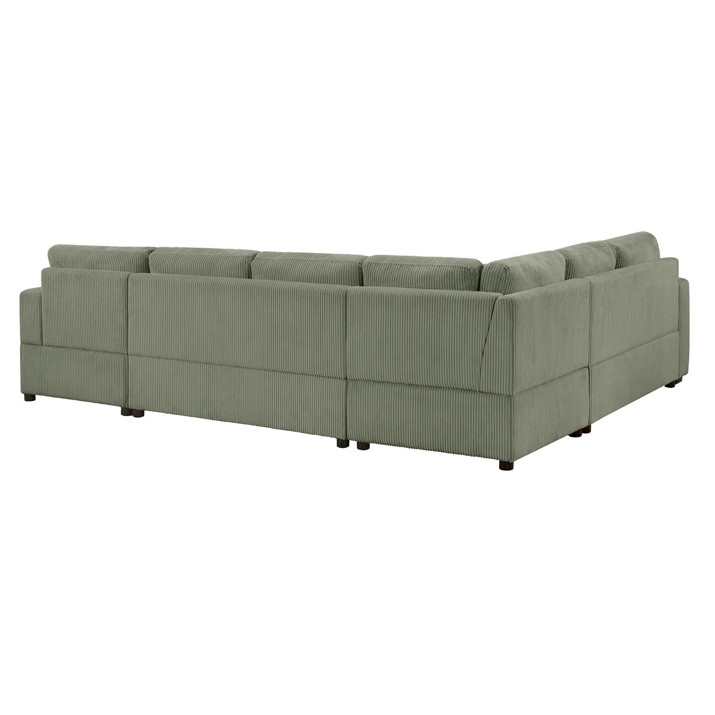 Oversized Sectional U-Shaped Sofa With Chaise Lounge And Three Soft Throw Pillows