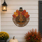 Thanksgiving Turkey Wooden Door Hanger – Handcrafted Wooden Fall Door Décor - 8652900H