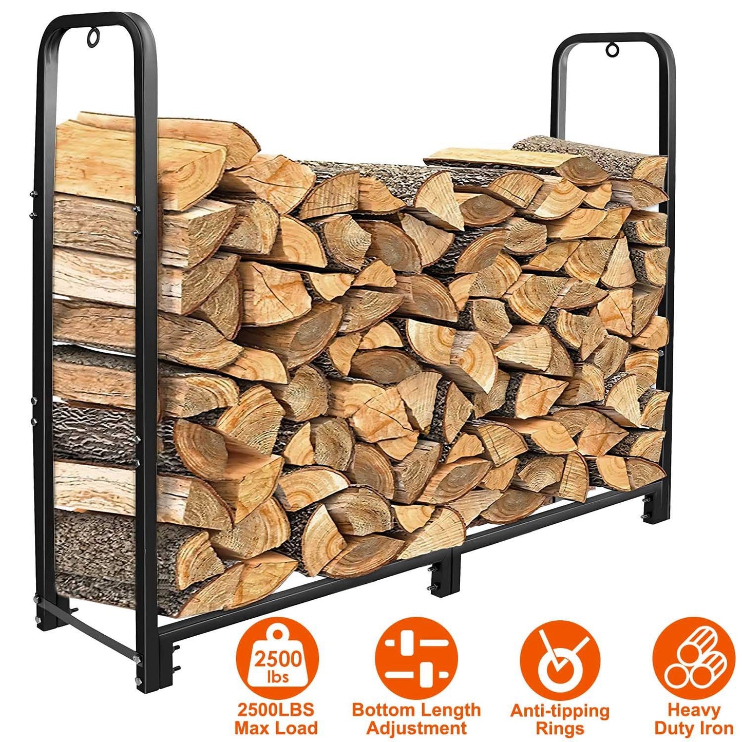 Firewood Log Rack for Home Use Heavy Duty Wood Storage