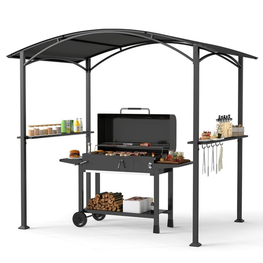 8 x 5 x 7 FT Grill Gazebo Outdoor BBQ Canopy with Metal Frame