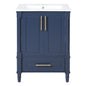 Bathroom Vanity With Ornate French Cylinder Legs, Soft Close Drawer