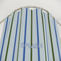 Striped 'SPLASH' Shower Curtain — Coastal Blue & Olive Bath Curtain