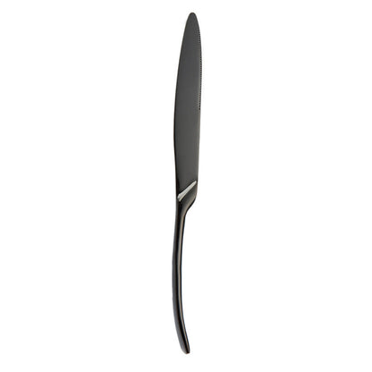 Portugal Titanium Black Stainless Steel Western Cutlery Set for Hotel and Restaurant Knife Fork Spoon Suite Factory Wholesale