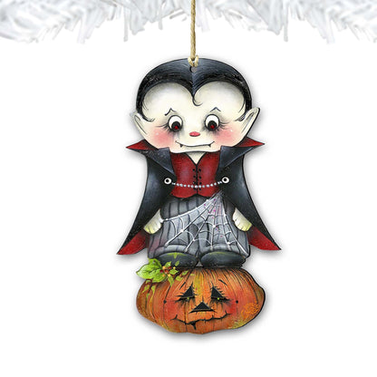 Dracula Wooden Ornaments Halloween by Jamie Mills-Price - Thanksgiving Halloween Decor - 8457401
