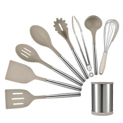 Non-stick Cookware Spatula And Spoon Rotating Storage Bucket Set