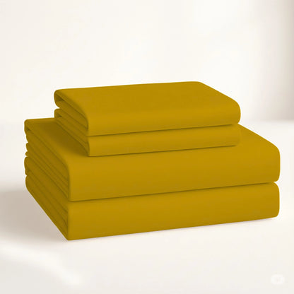 Bed Sheet Set, Fitted Sheet, Flat Sheet and Pillowcase, Wide Pocket, 2800 Thread Count, Premium Egyptian, Single, Double, Queen and King Size