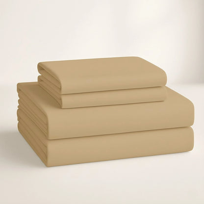 Bed Sheet Set, Fitted Sheet, Flat Sheet and Pillowcase, Wide Pocket, 2800 Thread Count, Premium Egyptian, Single, Double, Queen and King Size