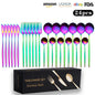 Cutlery Set Stainless Steel Knife Fork Set 24-Piece Tableware Set Golden Steak Knife Fork Spoon 6-Person Set