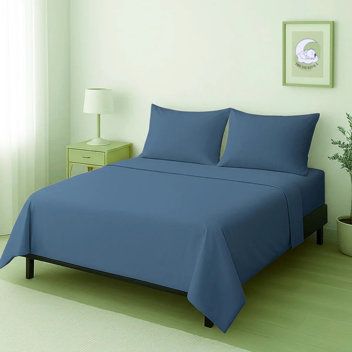 Bed Sheet Set, Fitted Sheet, Flat Sheet and Pillowcase, Wide Pocket, 2800 Thread Count, Premium Egyptian, Single, Double, Queen and King Size