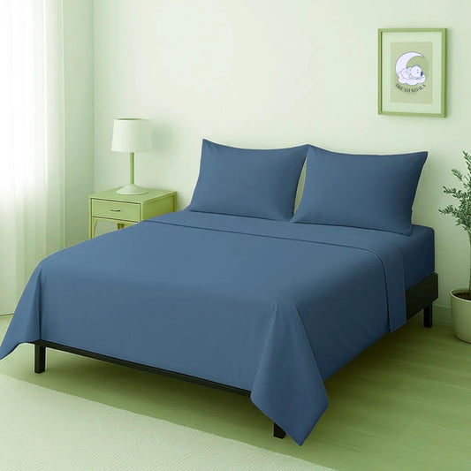 Bed Sheet Set, Fitted Sheet, Flat Sheet and Pillowcase, Wide Pocket, 2800 Thread Count, Premium Egyptian, Single, Double, Queen and King Size