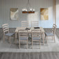ACTU Farmhouse Dining Table Set with Upholstered Chairs for 4–6