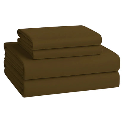 Bed Sheet Set, Fitted Sheet, Flat Sheet and Pillowcase, Wide Pocket, 2800 Thread Count, Premium Egyptian, Single, Double, Queen and King Size