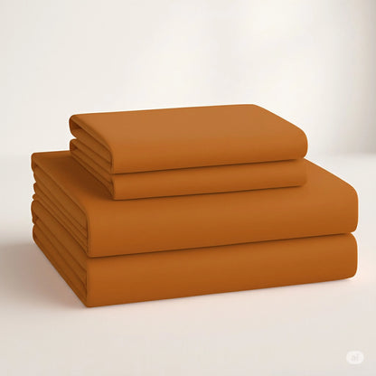 Bed Sheet Set, Fitted Sheet, Flat Sheet and Pillowcase, Wide Pocket, 2800 Thread Count, Premium Egyptian, Single, Double, Queen and King Size
