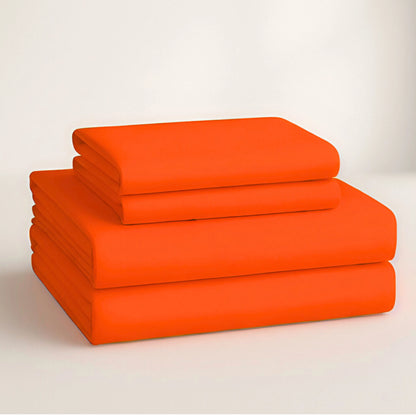 Bed Sheet Set, Fitted Sheet, Flat Sheet and Pillowcase, Wide Pocket, 2800 Thread Count, Premium Egyptian, Single, Double, Queen and King Size