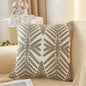 Textured Cotton Blend leaf tropical design Throw Pillow (With insert) size 18"x18"