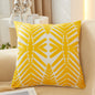 Textured Cotton Blend leaf tropical design Throw Pillow (With insert) size 18"x18"