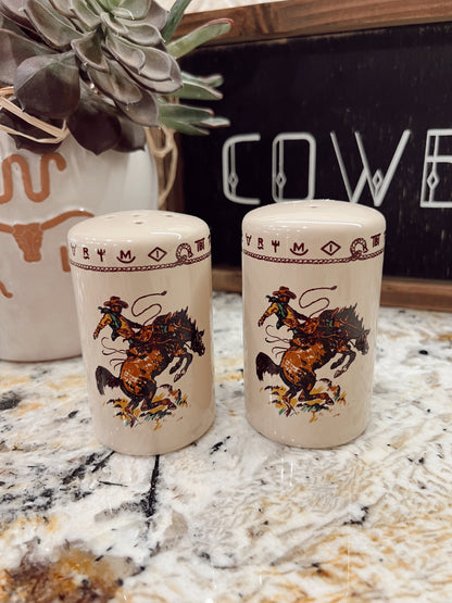 The Bronc Salt & Pepper Shakers