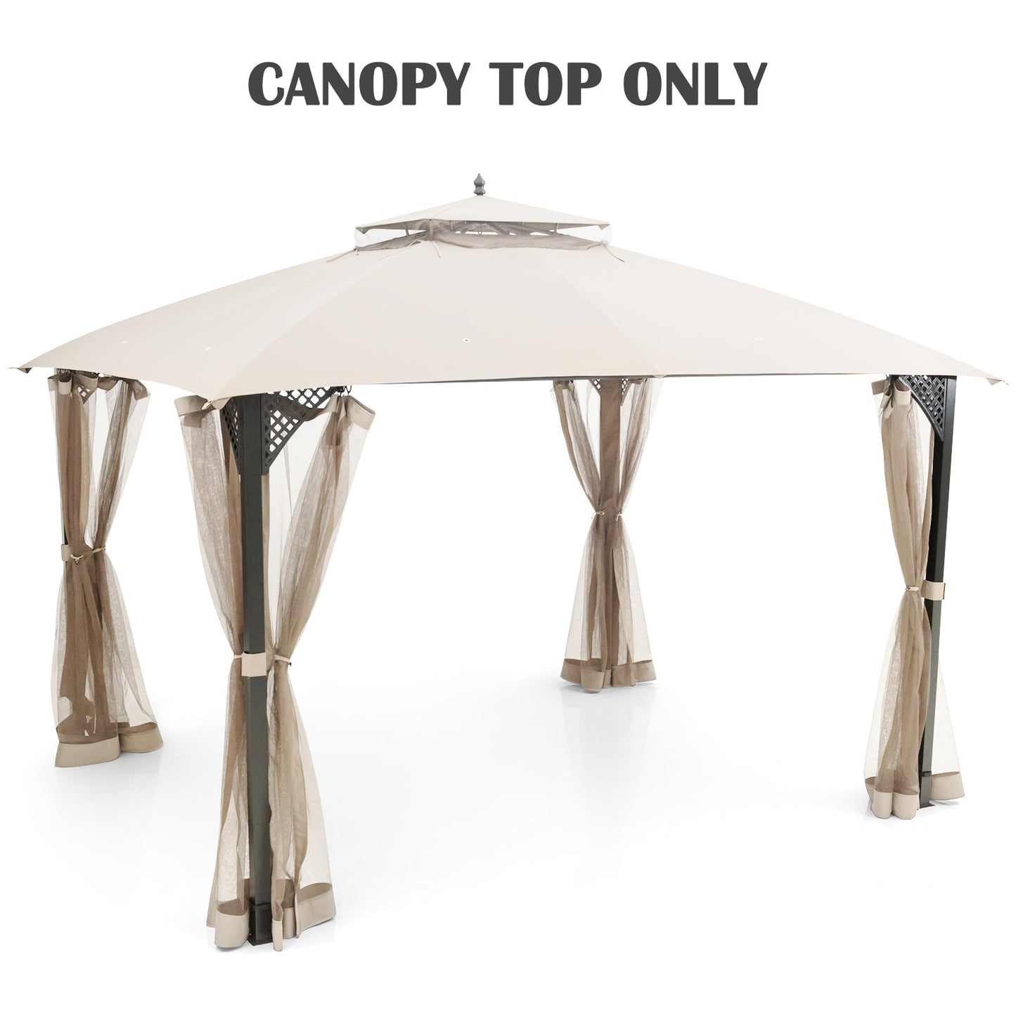 10 x 12 Feet Gazebo Replacement Top with Air Vent and Drainage Holes