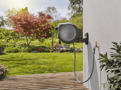 Retractable Hose Reel RollUp 50 ft. Auto retracting & ready-to-use