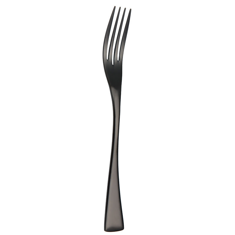 Portugal Titanium Black Stainless Steel Western Cutlery Set for Hotel and Restaurant Knife Fork Spoon Suite Factory Wholesale