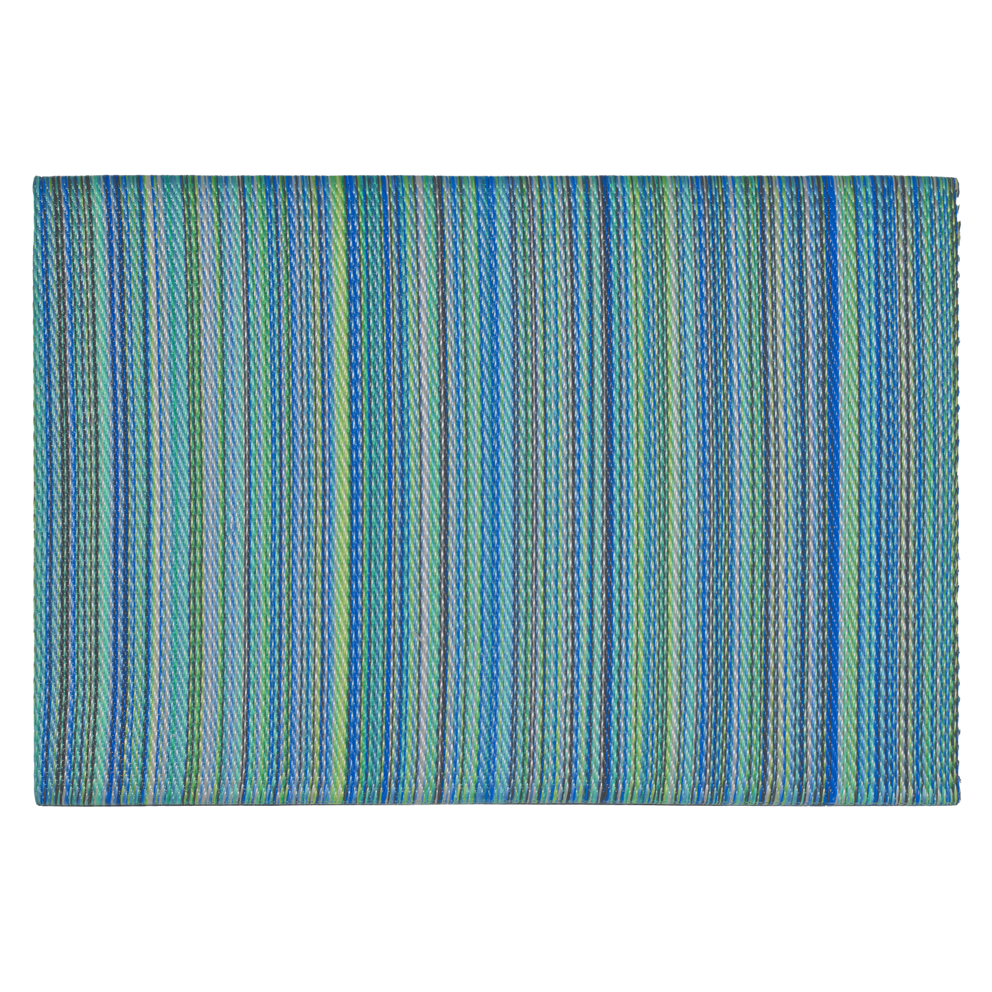 Cancun Turquoise & Moss Green Outdoor Doormat – 24" x 36" Non-Slip, Recycled Plastic