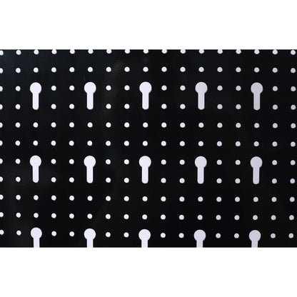 4-foot metal garage nail board tool rack with 3 nail board wall mounted tools for storing nail boards, black