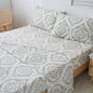 Tache Dreamy Moon Sky Ogee Damask Heather Gray White Bed Sheet Set (TB300)