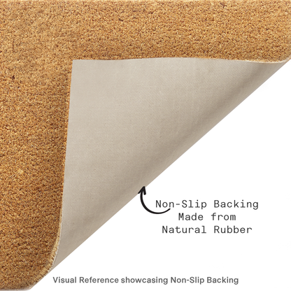 Black Border Coir Doormat