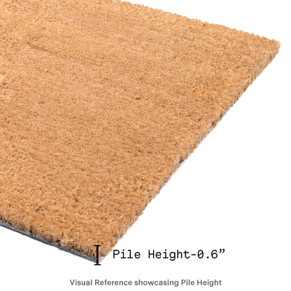 Black Border Coir Doormat