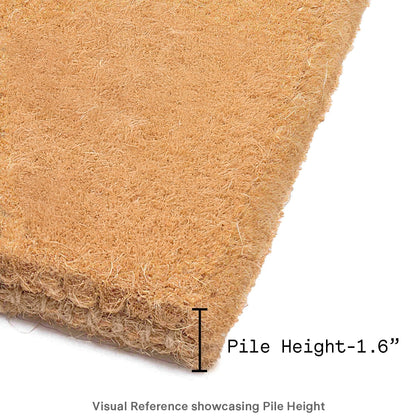 Black Border Coir Doormat