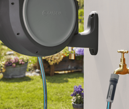 Retractable Hose Reel RollUp 50 ft. Auto retracting & ready-to-use