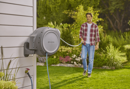 Retractable Hose Reel RollUp 50 ft. Auto retracting & ready-to-use