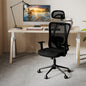 Ergonomic Office Chair with 3D Headrest and Reclining Backrest-Black