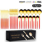 Cutlery Set Stainless Steel Knife Fork Set 24-Piece Tableware Set Golden Steak Knife Fork Spoon 6-Person Set