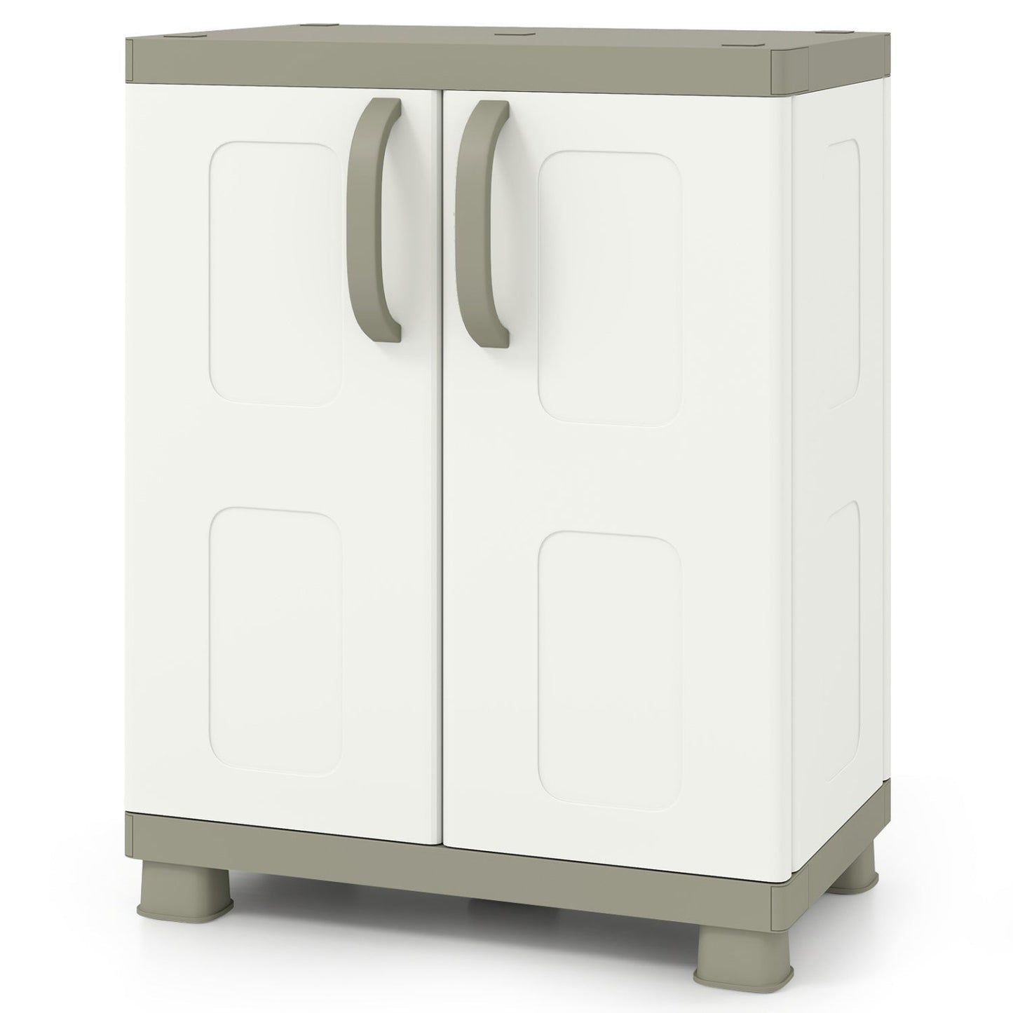 Freestanding Buffet Cabinet Sideboard with 2 Doors and Adjustable Shelves for Kitchen and Garage