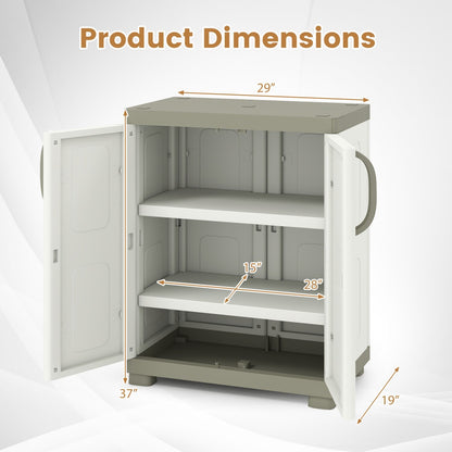 Freestanding Buffet Cabinet Sideboard with 2 Doors and Adjustable Shelves for Kitchen and Garage