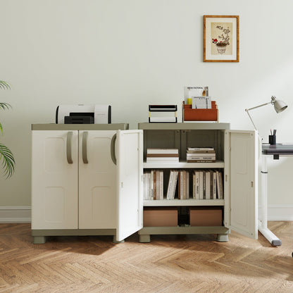 Freestanding Buffet Cabinet Sideboard with 2 Doors and Adjustable Shelves for Kitchen and Garage