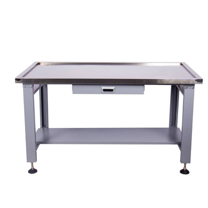 59" Stainless Steel Machine Teardown Table with Drain Hole