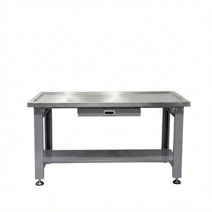 59" Stainless Steel Machine Teardown Table with Drain Hole