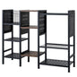Garden Tool Organizer with Wooden Shelves for Garage and Shed