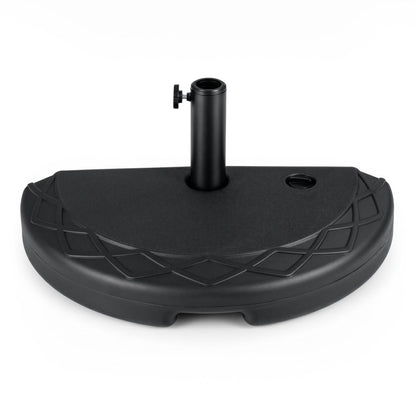 Half Round Patio Umbrella Base 44 lbs Water and Sand Fillable