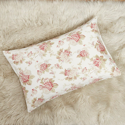 DaDa Bedding Hint of Mint Floral Cotton Fitted Sheet Set
