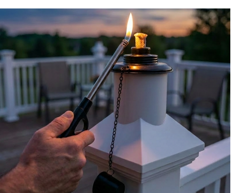 BuzzCaps (10) Ten Pack - The Original Mosquito Repellent Outdoor Torch Post Cap