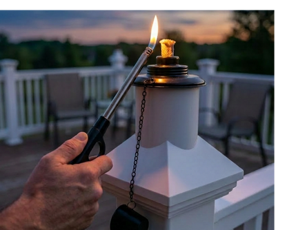 BuzzCaps (10) Ten Pack - The Original Mosquito Repellent Outdoor Torch Post Cap