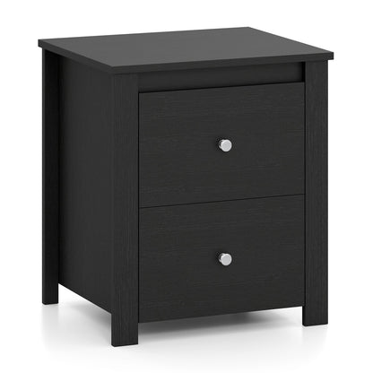 2-Drawer Nightstand with Storage for Bedroom & Living Room
